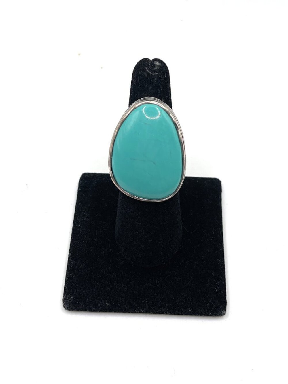 R2017 Silpada Tumbled Turquoise Ring Size 6.5 (4715)